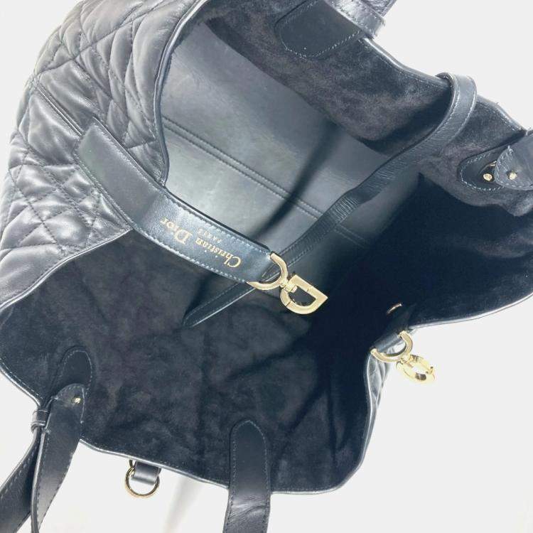 Pre Owned Dior Black Calfskin Medium Toujour Tote Bag