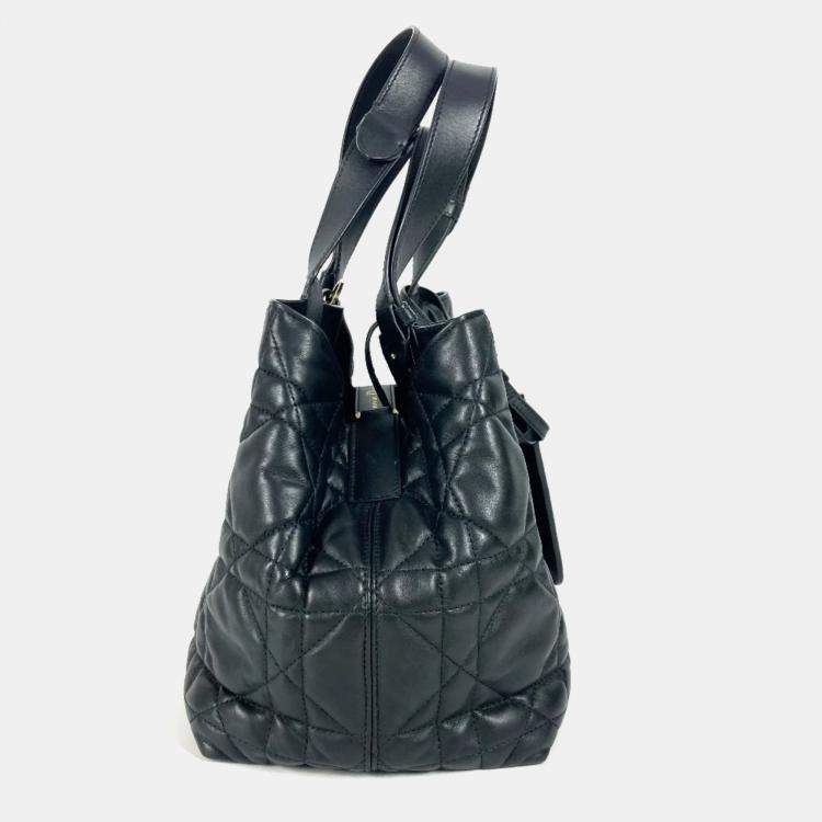 Pre Owned Dior Black Calfskin Medium Toujour Tote Bag