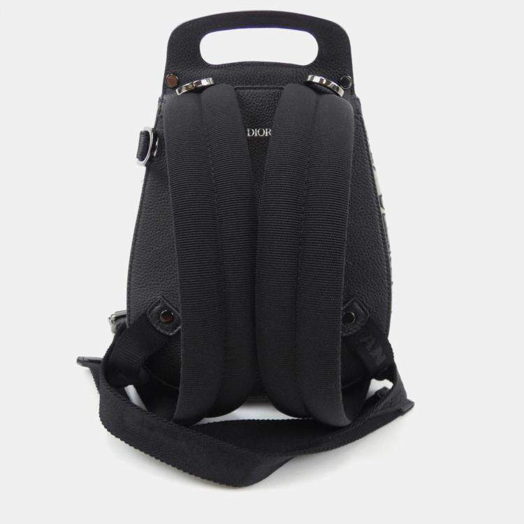 Pre Owned Dior Navy Blue Canvas Saddle Backpack