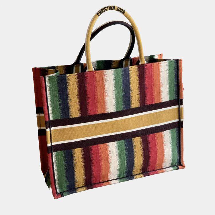 Pre Owned Dior Multicolor Canvas Large Book Tote Bag