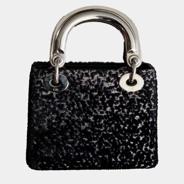Pre Owned Dior Leather Medium Lady Dior Tote Bag