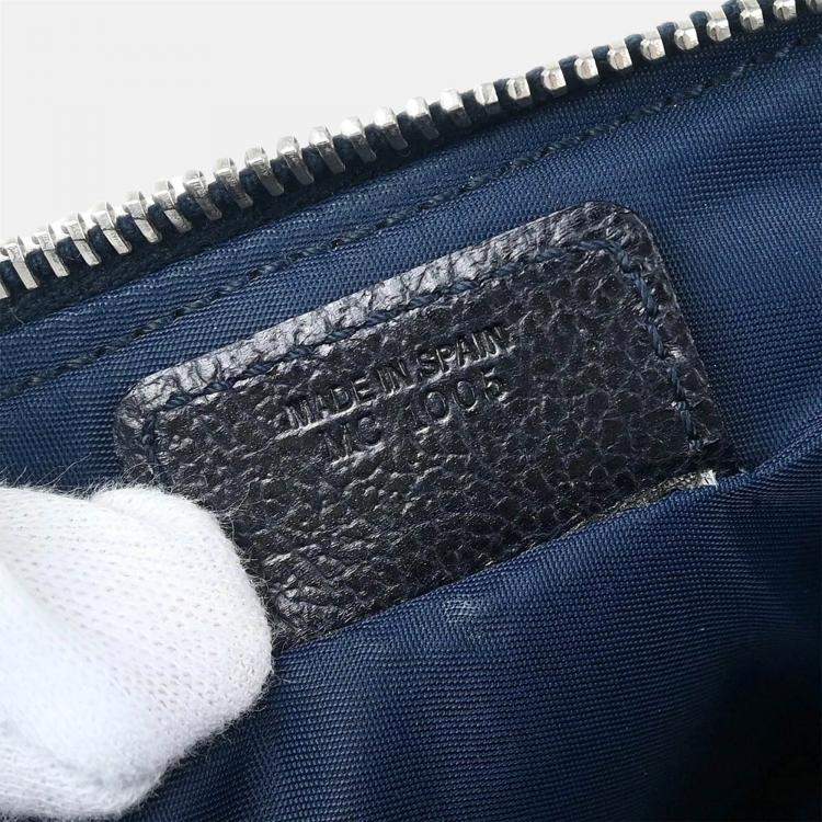 Pre Owned Dior Navy Denim Trotter Saddle Shoulder Bag