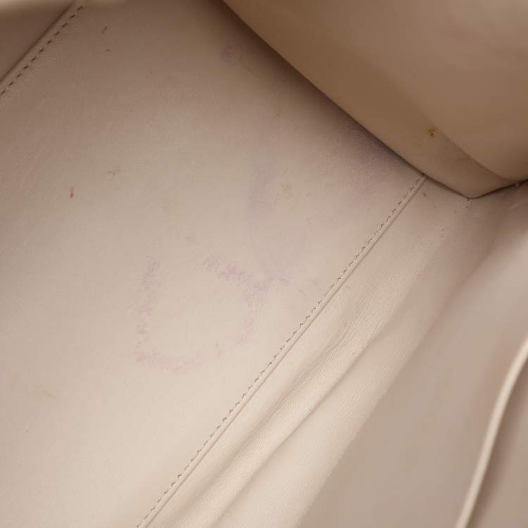 Pre Owned Dior Beige Leather Large Diorever Tote