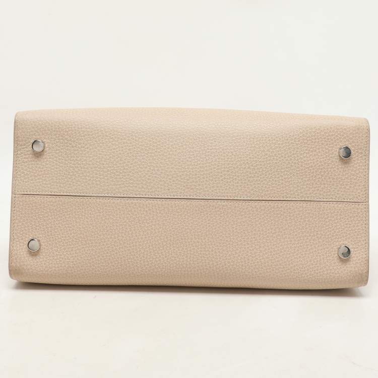 Pre Owned Dior Beige Leather Large Diorever Tote