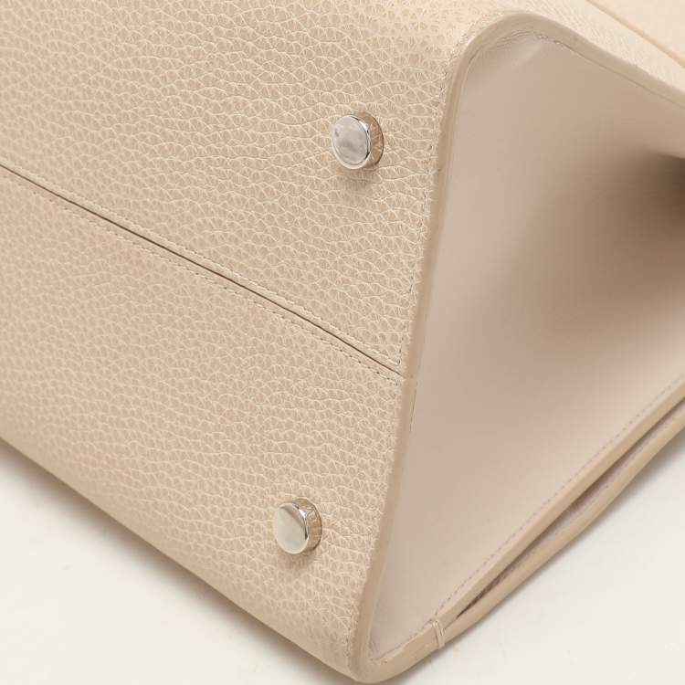 Pre Owned Dior Beige Leather Large Diorever Tote