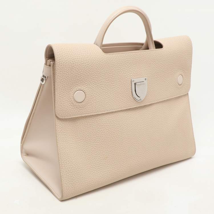 Pre Owned Dior Beige Leather Large Diorever Tote