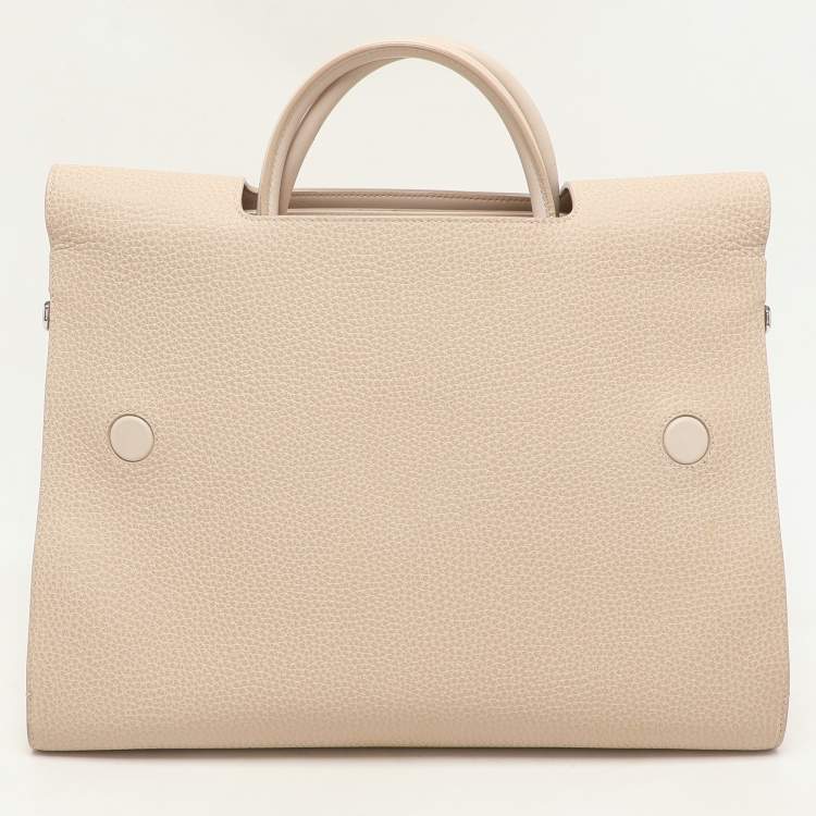 Pre Owned Dior Beige Leather Large Diorever Tote