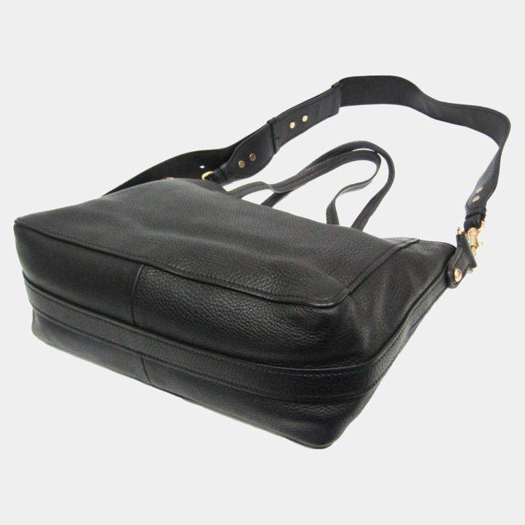 Pre Owned Dior Black Leather Tote Bag