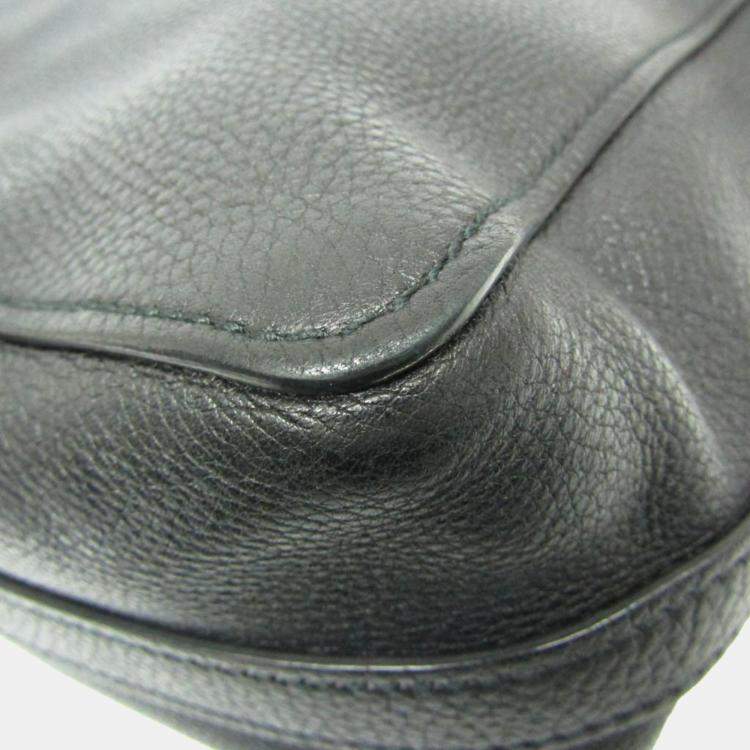 Pre Owned Dior Black Leather Tote Bag
