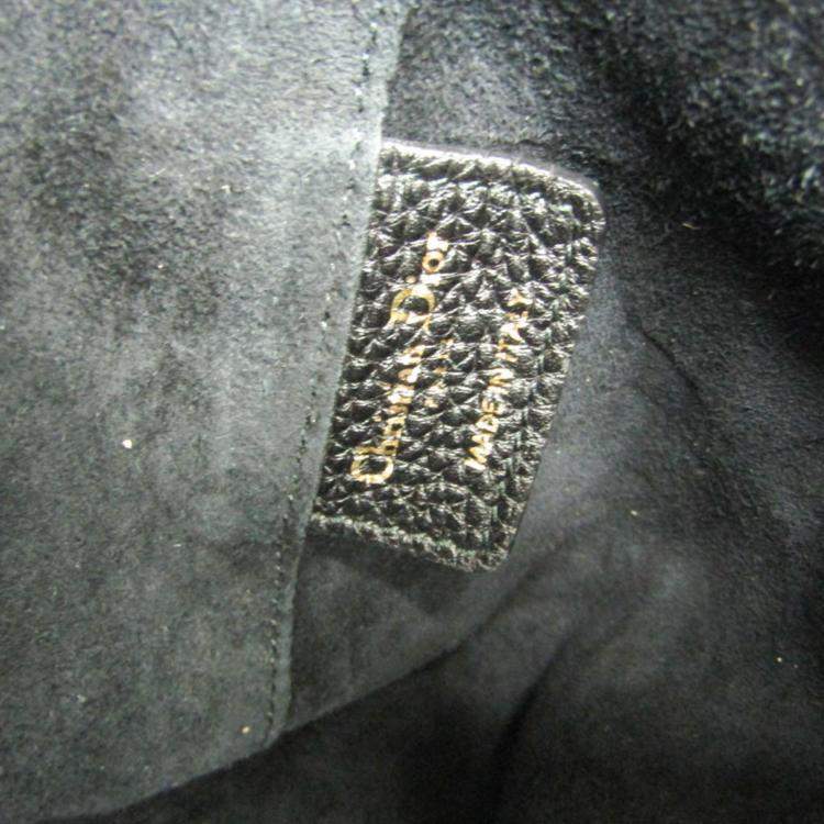 Pre Owned Dior Black Leather Tote Bag