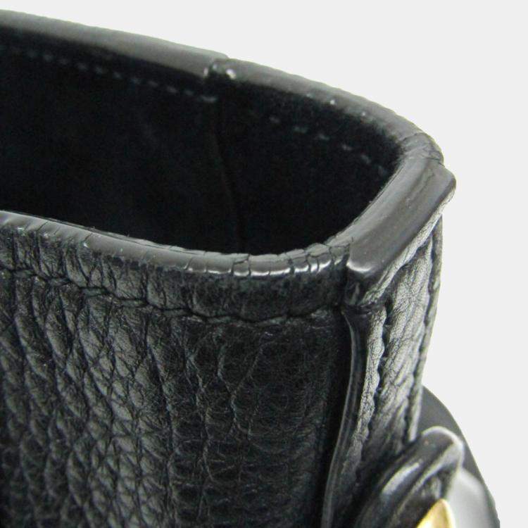 Pre Owned Dior Black Leather Tote Bag