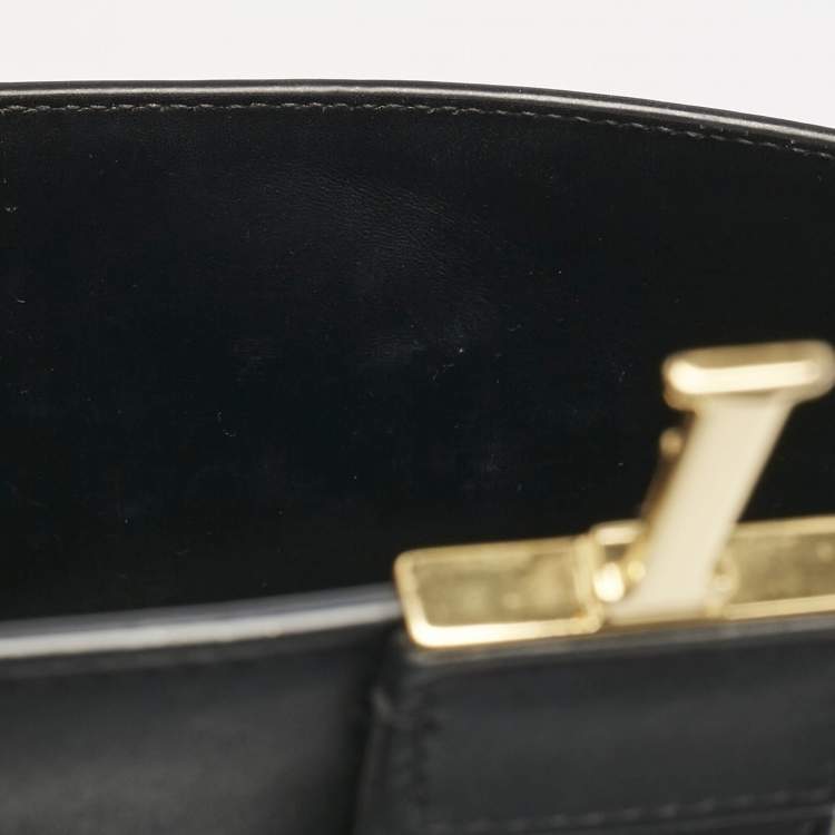 Pre Owned Dior Black Leather East West 30 Montaigne Chain Bag