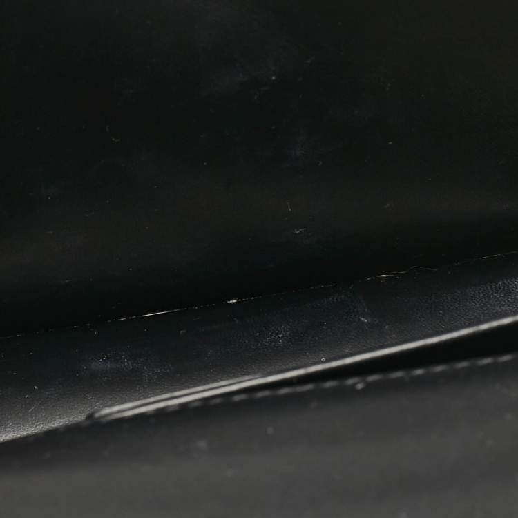 Pre Owned Dior Black Leather East West 30 Montaigne Chain Bag