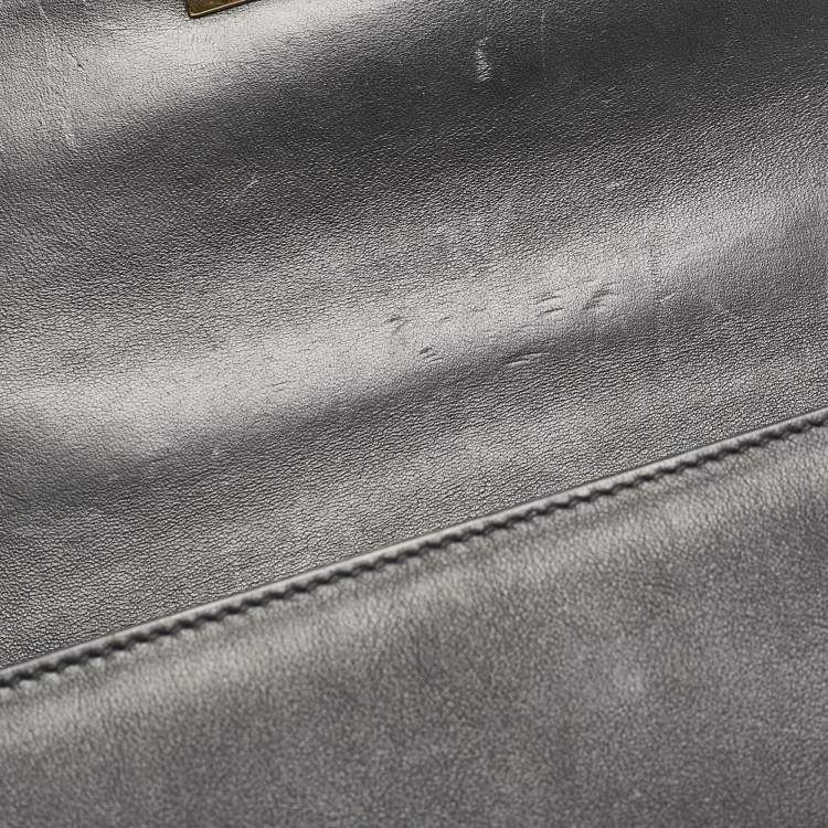 Pre Owned Dior Black Leather East West 30 Montaigne Chain Bag