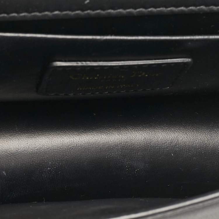 Pre Owned Dior Black Leather East West 30 Montaigne Chain Bag