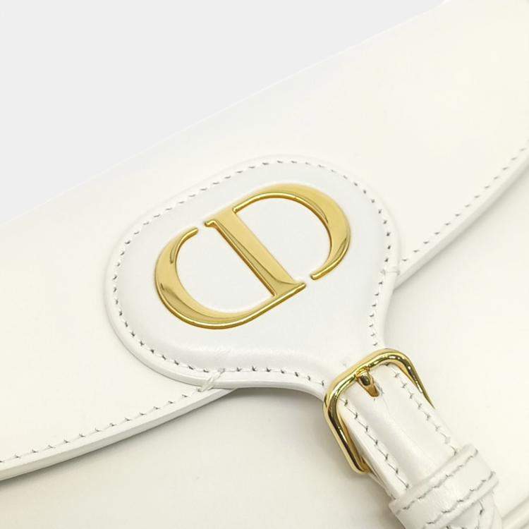 Pre Owned Dior White Leather Bobby East Waist Bag