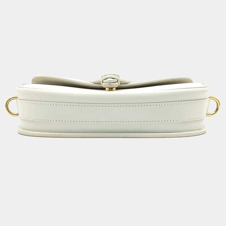 Pre Owned Dior White Leather Bobby East Waist Bag