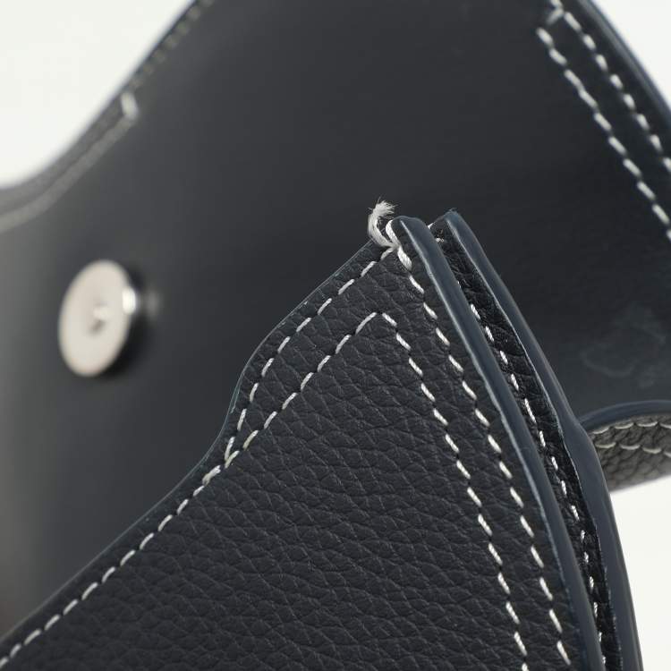 Pre Owned Dior Blue Leather Saddle Pouch Clutch