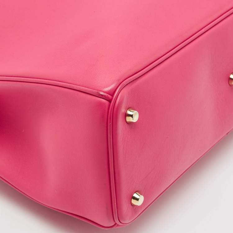 Pre Owned Dior Pink Leather Large Diorissimo Shopper Tote