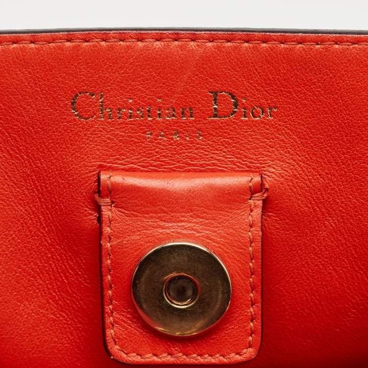 Pre Owned Dior Pink Leather Large Diorissimo Shopper Tote