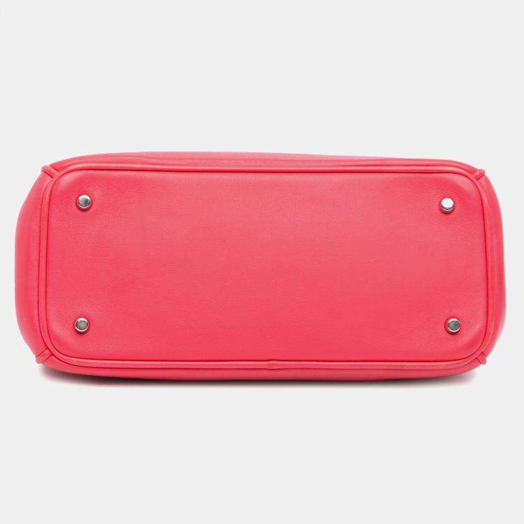 Pre Owned Dior Pink Small Leather Diorissimo Satchel