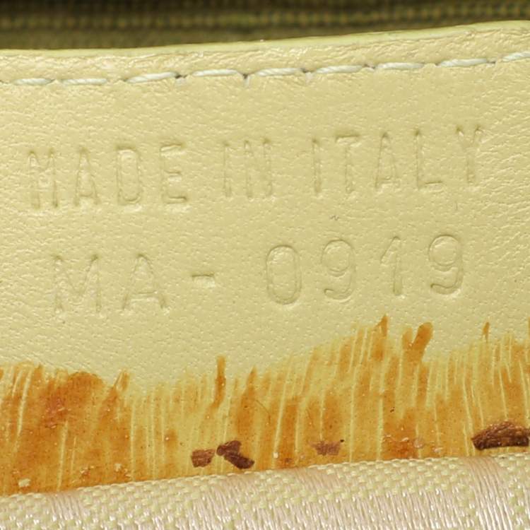 Pre Owned Dior Green Fabric Medium Vintage Lady Dior Tote