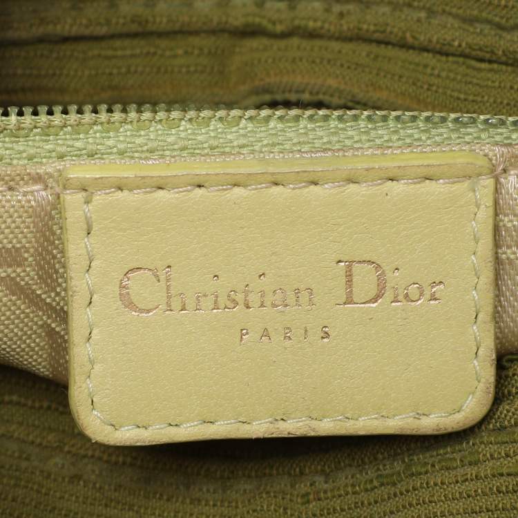 Pre Owned Dior Green Fabric Medium Vintage Lady Dior Tote