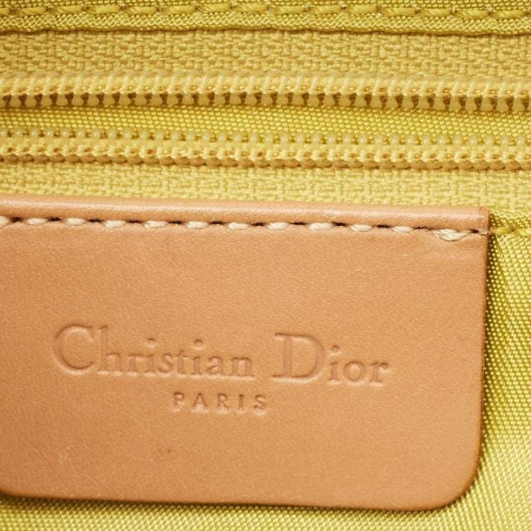 Pre Owned Dior Blue/Tan Denim Saddle Bag