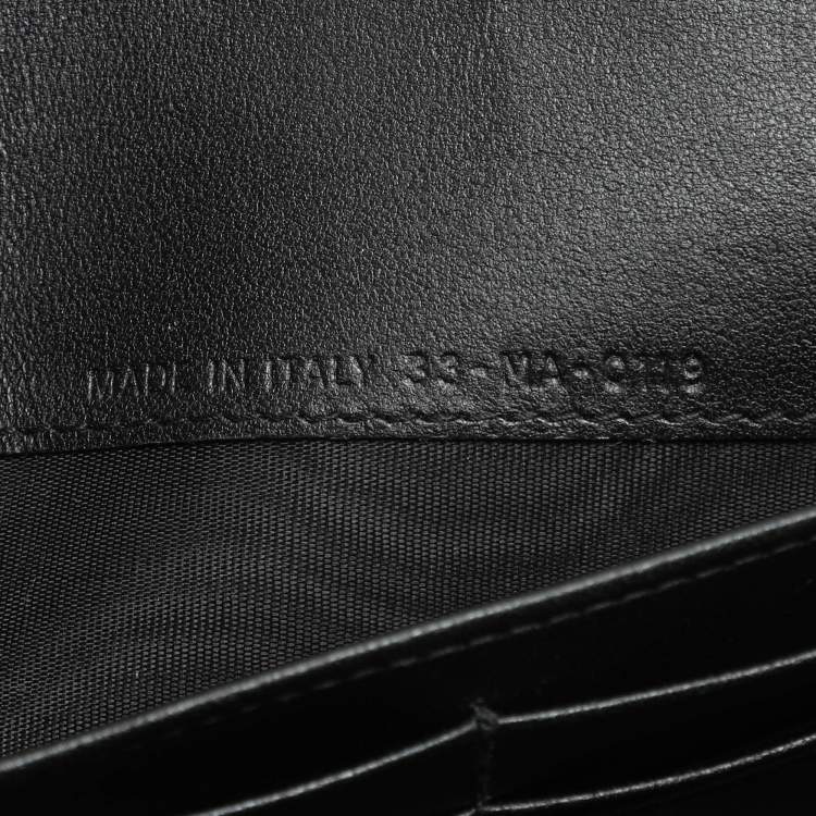 Pre Owned Dior Black Leather Diorama Wallet on Chain