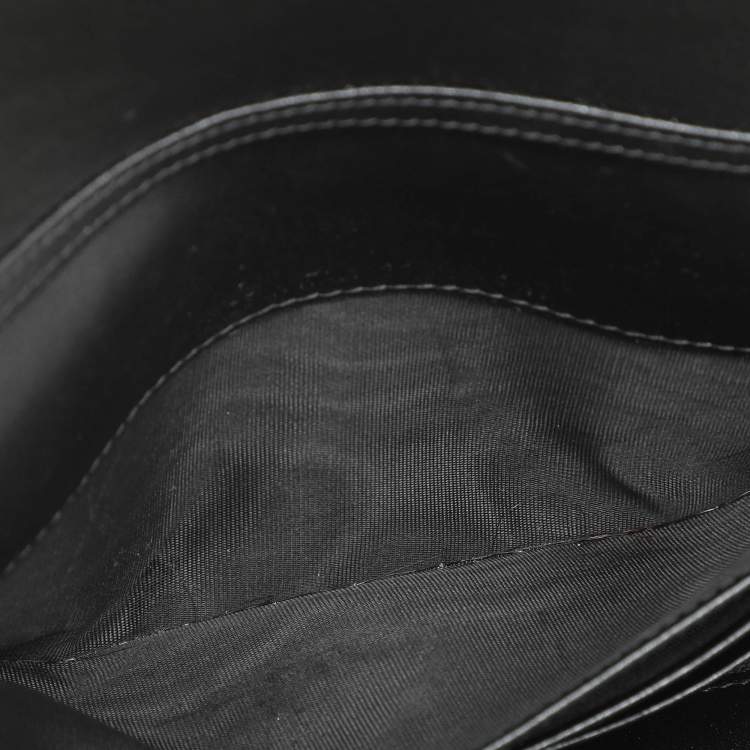 Pre Owned Dior Black Leather Diorama Wallet on Chain