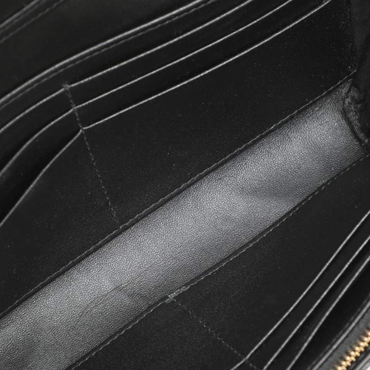 Pre Owned Dior Black Leather Diorama Wallet on Chain