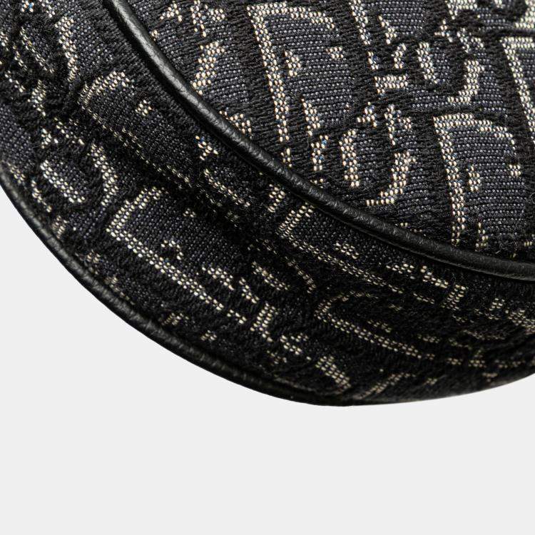 مملوكة مسبقًا Dior Black Oblique Canvas Saddle Crossbody