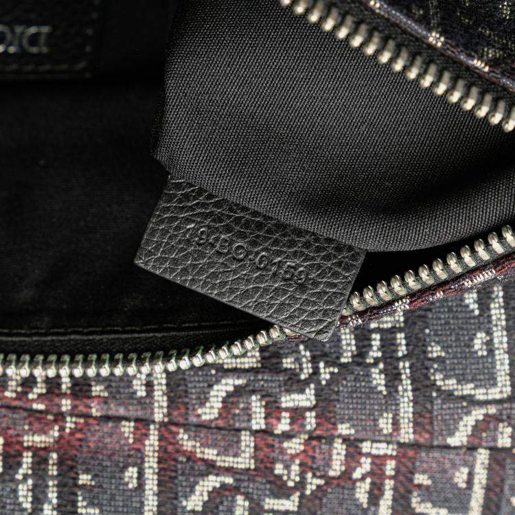 مملوكة مسبقًا Dior Black Oblique Canvas Saddle Crossbody