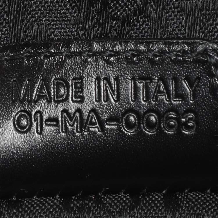 Pre Owned Dior Black Leather Crytal Hook Bowling Bag