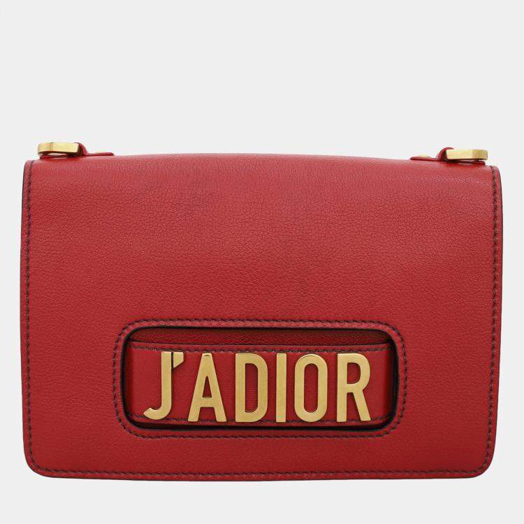 Pre Owned Dior Red Leather J'Adior Flap Bag