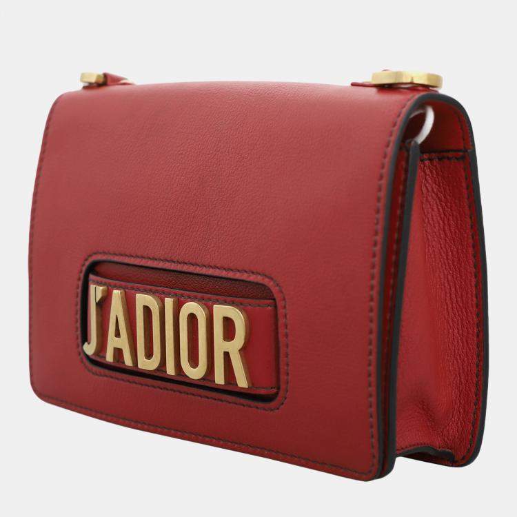 Pre Owned Dior Red Leather J'Adior Flap Bag