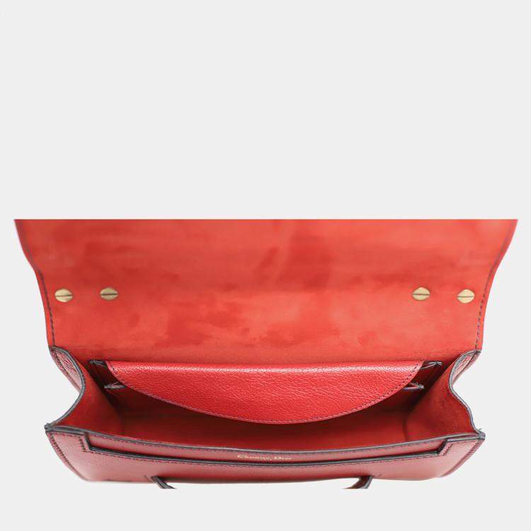 Pre Owned Dior Red Leather J'Adior Flap Bag