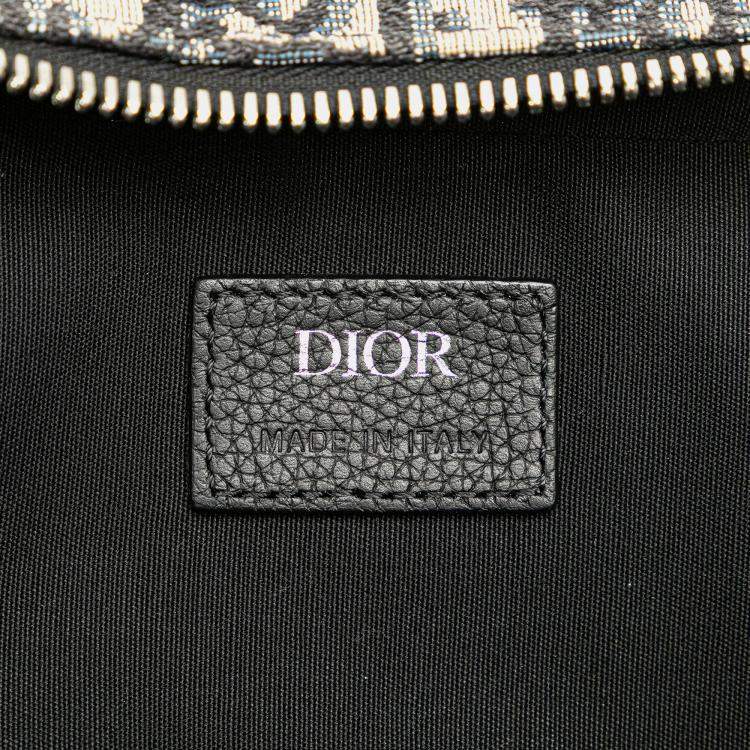 Pre Owned Dior Navy Blue Oblique Canvas Safari Crossbody