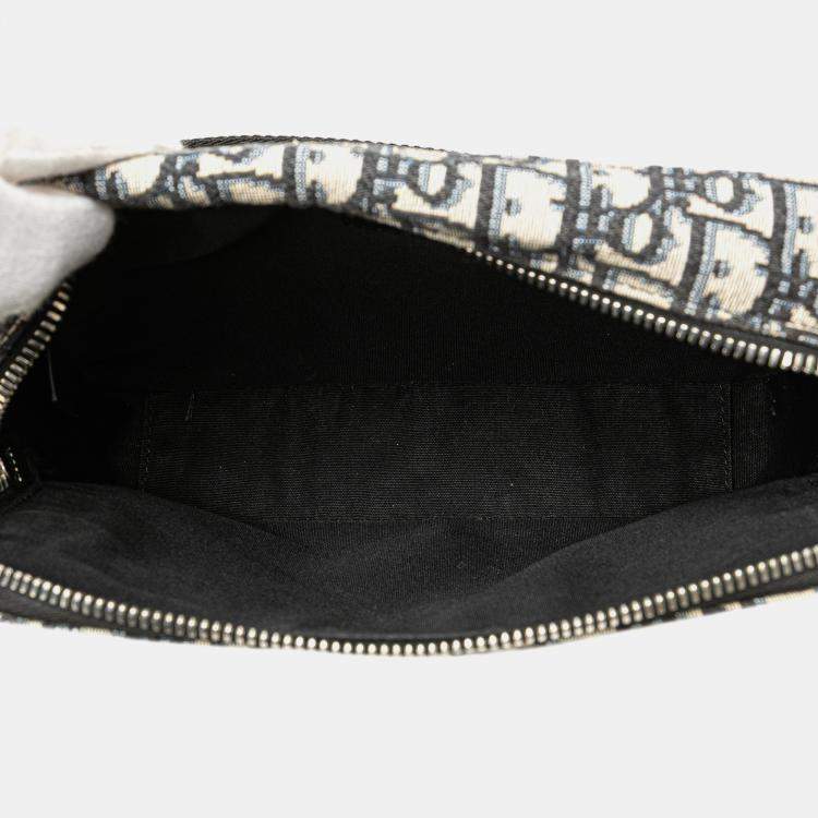Pre Owned Dior Navy Blue Oblique Canvas Safari Crossbody