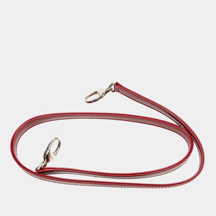 Pre Owned Dior Red Large Patent Cannage Lady Dior
