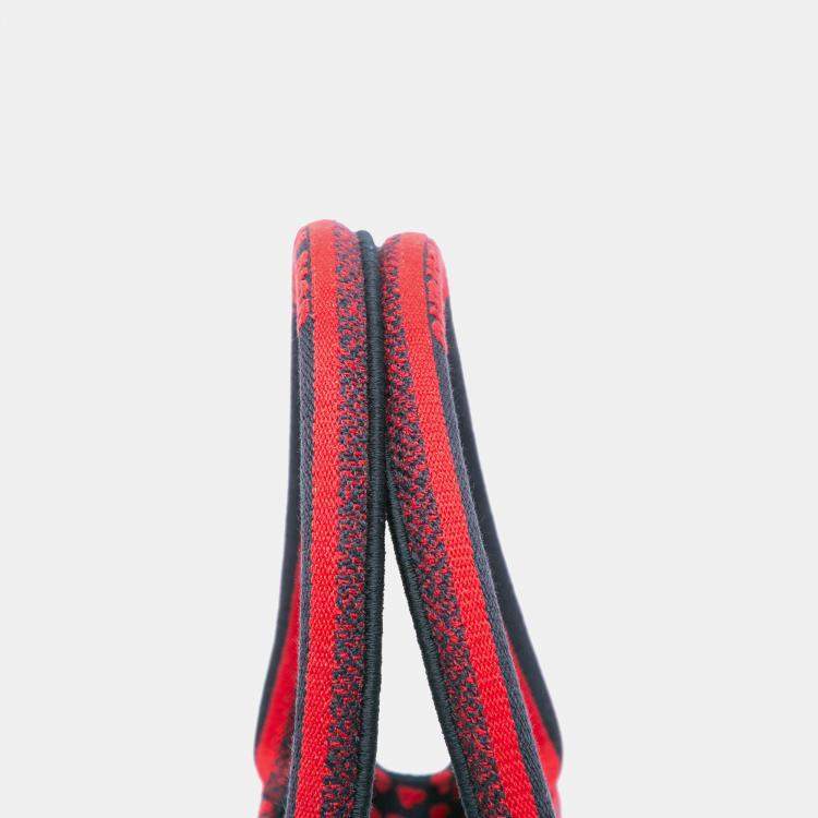 Pre Owned Dior Red Medium Canvas Pop Hearts I Love Paris Book Tote