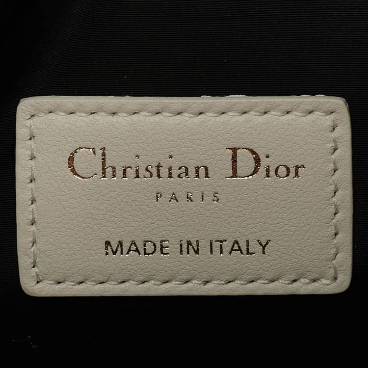 Pre Owned Dior White Fabric Toile de Jouy Medium Travel Nomad Pouch