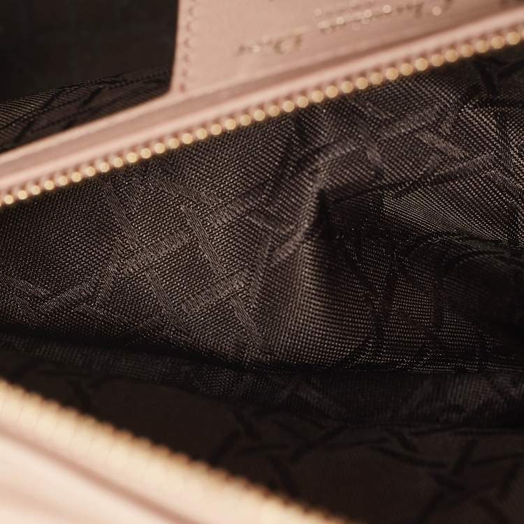 Pre Owned Dior Beige Cannage Leather Medium Lady Dior Tote