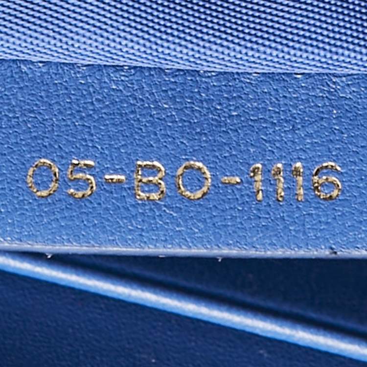 Pre Owned Dior Blue Leather Diorama Wallet on Chain