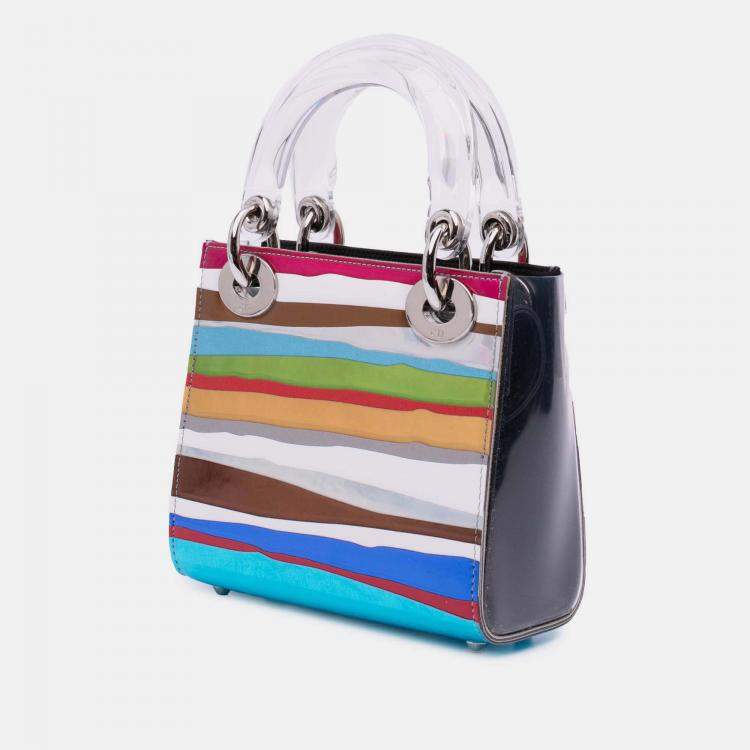 مملوكة مسبقًا Dior Multicolor Wang Guangle Mini PVC Technical Fabric Lady Dior