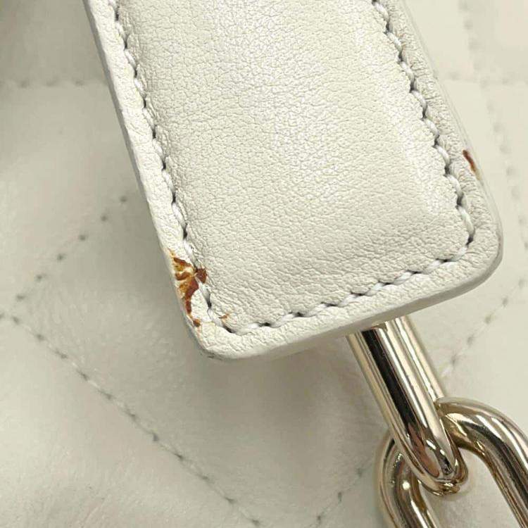 Pre Owned  Dior Ivory Cannage Leather Archi Essential Tote Bag