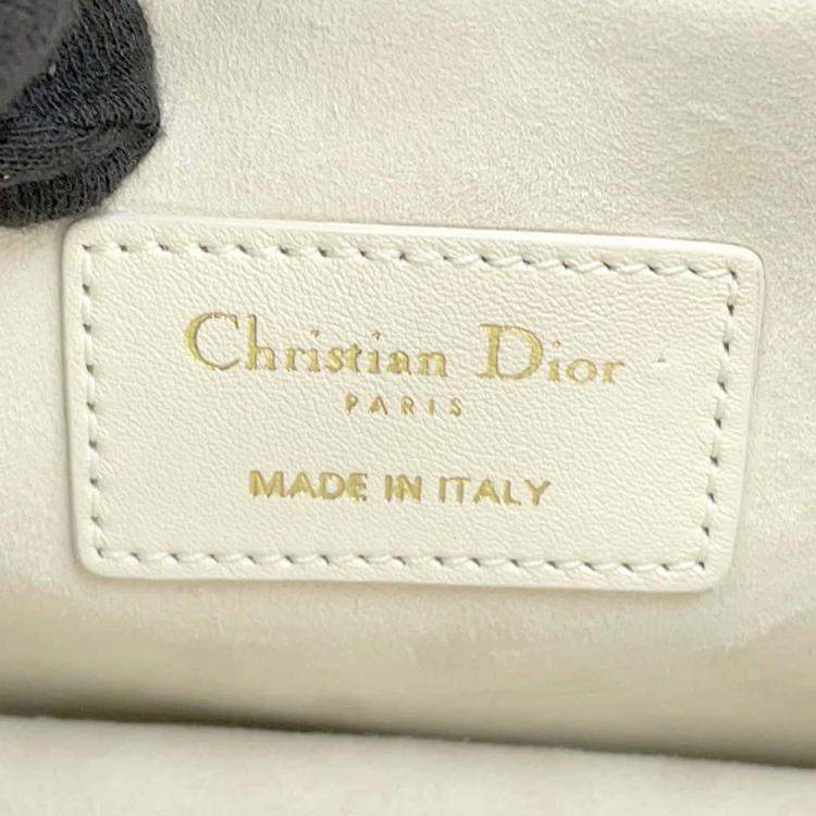 Pre Owned  Dior Ivory Cannage Leather Archi Essential Tote Bag