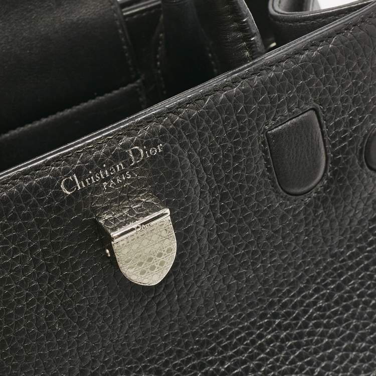 Pre Owned Dior Black Leather Mini Diorever Top Handle Bag