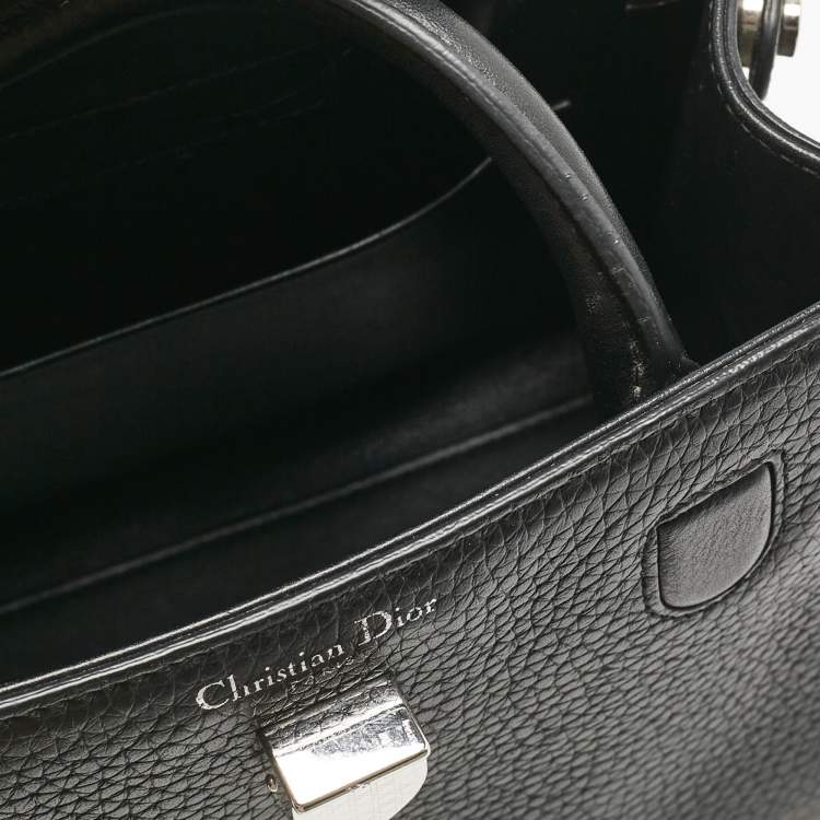 Pre Owned Dior Black Leather Mini Diorever Top Handle Bag