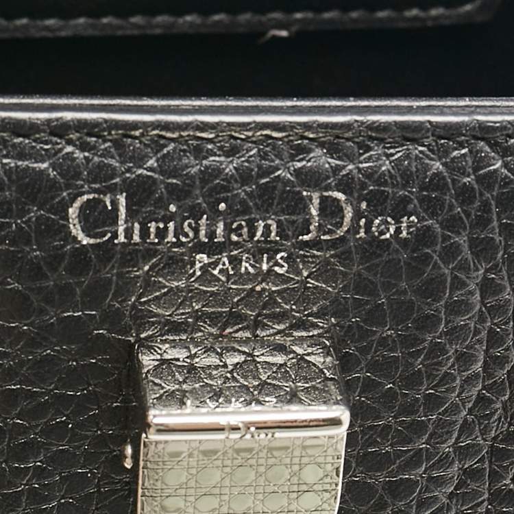 Pre Owned Dior Black Leather Mini Diorever Top Handle Bag